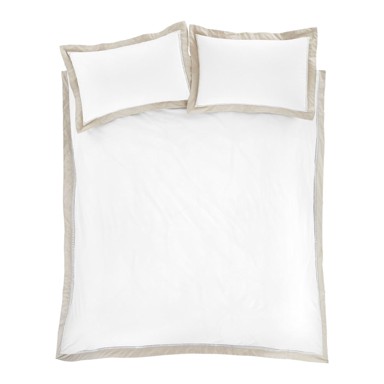 BIANCA Pamučna posteljina Oxford Lace 135x200 cm za krevet za jednu osobu Bijela