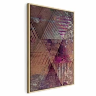 Slika Jesenska apstrakcija, jednodijelna, okomita, 60x90 cm, u prirodnom drvenom okviru