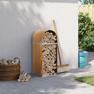 Držač za cjepanice svjetlosmeđi 40x45x100 cm od pocinčanog čelika