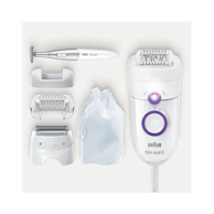 BRAUN Epilator Silk-épil 5 825 Power, 28 pinceta, bijelo-ljubičasti
