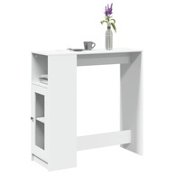 Barski stol s držačima bijeli 101x40x103,5 cm drveni