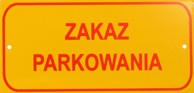 METAL-BUD Znak „zabranjeno parkiranje”, 10 x 20 cm