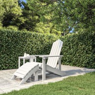 ADIRONDACK Vrtna stolica s osloncem za noge HDPE bijela