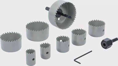 Set krunskih pila, promjer 19–64 mm, dubina 24 mm, 11 dijelova