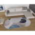 VITAUS Plavi/sivi perivi tepih 60x100 cm Oval