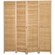 HOMESTAR Pregrada za sobu, 4 panela, 160x170 cm, prirodna