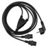 Y-kabel za napajanje IEC320, 1,8 m, crni
