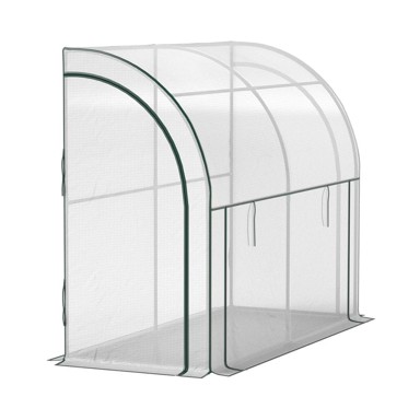 AGA vrtni plastenik uz zid, 200 x 80 x 157 cm, zelena  