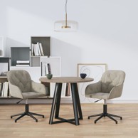 Okretne blagovaonske stolice 2 kom svjetlosive baršunaste