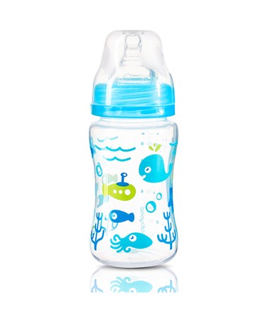 BABYONO Bočica, 240 ml, antikolik, plava