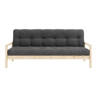 KARUP DESIGN Crna/antracitno siva sklopiva sofa 205 cm Knob, 205x95x79 cm