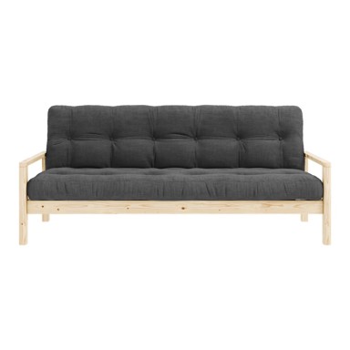 KARUP DESIGN Crna/antracitno siva sklopiva sofa 205 cm Knob, 205x95x79 cm