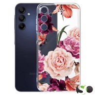 HQ Silikonska maskica za Samsung S24 FE Prozirna Flowers #6