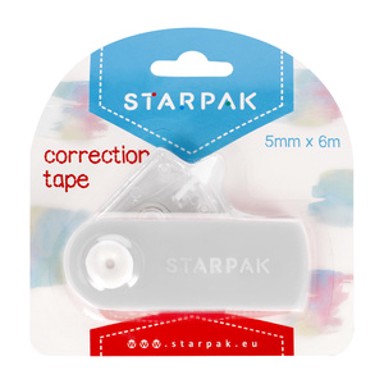STARPak Korekcijska traka, 5 mm x 6 m, siva