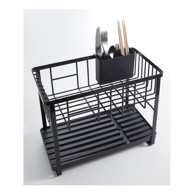 YAMAZAKI Dvoetažan metalni ocjeđivač za posuđe Tower