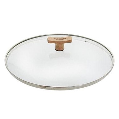 DE BUYER Poklopac 4111.20, staklo, rub od nehrđajućeg čelika, drvena ručka, 20 cm