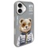 Nimmy Cool&Cute 2.0 Bear maskica za iPhone 16, siva