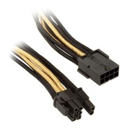 SILVERSTONE Kabel SST-PP07-PCIBG, PCIe, 250 mm, zlatno/crna