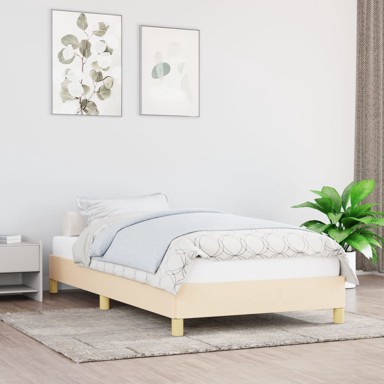 Okvir za krevet krem 100x200 cm od tkanine