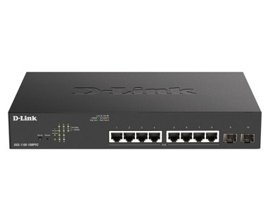 D-LINK Switch DGS-1100-10MPV2, 10-Port, Gigabit Ethernet, PoE