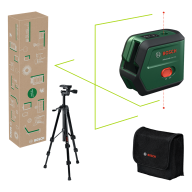 BOSCH Laser za križne linije AdvancedLevel 2G, komplet s akumulatorom BA 3,6 V 2,0 Ah