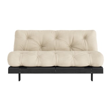KARUP DESIGN Bež sklopiva sofa 160 cm Roots Black Night, 160x105x85 cm