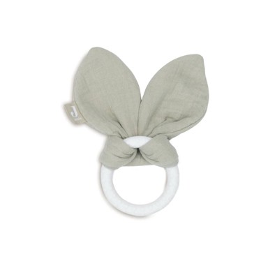 JOLLEIN Silikonska grickalica za zube Bunny Ears, 0 m+, Olive Green