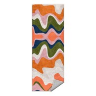 MILA HOME Narančasta periva staza 60x230 cm Squiggly Orange 