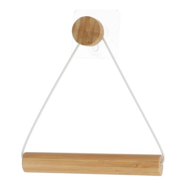 TENDANCE Držač WC papira, metal/drvo, bijeli