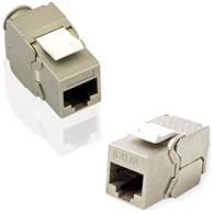 ROLINE Keystone konektor RJ45, Cat.6a, Class EA, STP, tool-free, slim