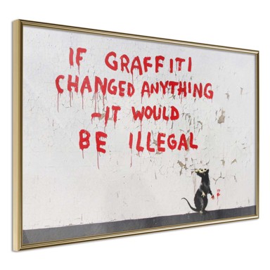 Poster Banksy: If Graffiti Changed Anything 30x20