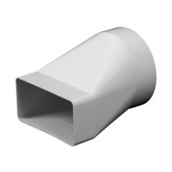 AWENTA Prijelazni priključak s ravnog kanala 55 x 110 mm na Ø100 mm A-KP55-20, bijeli