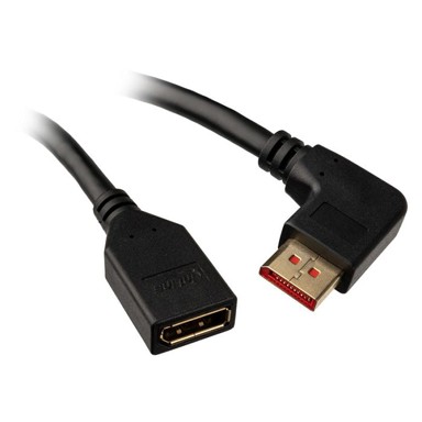 INLINE DisplayPort adapter kabel, 8K4K, lijevo savijen, 0,15 m 17159L