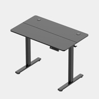 VONHAUS Električno podesiv podizni radni stol 100 x 60 cm s USB-C priključkom za punjenje, crni