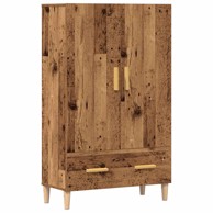 Visoka komoda staro drvo 70x31x115 cm konstruirano drvo