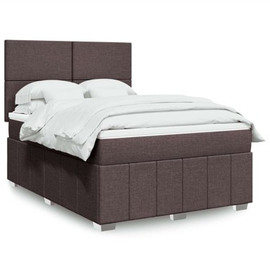 Boxspring krevet s oprugama i madracem, 140x200 cm, smeđi