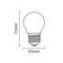 LED žarulja E27, G45, 2W, Filament, hladno bijela