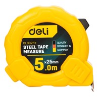 DELI TOOLS Metar na izvlačenje 5m/25mm EDL9025Y, žuti