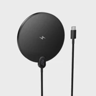 HOCO Induktivni punjač CW62 15W s USB-C kabelom i zaslonom, crni