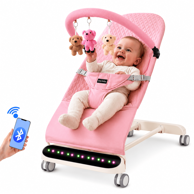 TAVALAX Ležaljka za bebe, Bluetooth, glazbeni modul, podesivi naslon