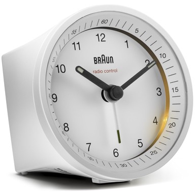 BRAUN Sat za dom Bijeli BC 07 W-DCF Radijski bijeli alarmni sat