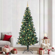 Umjetno predosvijetljeno božićno drvce 240 cm PVC i metal, zeleno