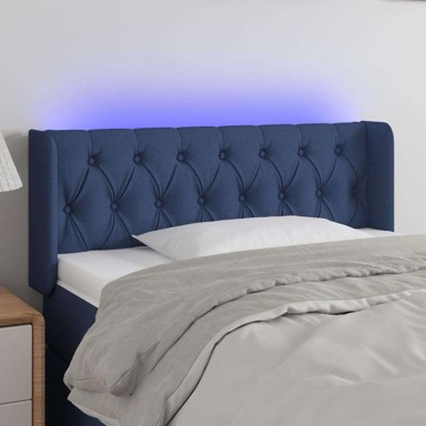 LED uzglavlje 103 x 16 x 78/88 cm, tkanina, plava