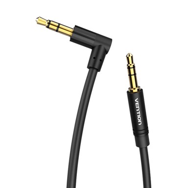 VENTION Audio AUX kabel, BAKBF-T, 3.5mm na 90° 3.5mm, 1m, crni