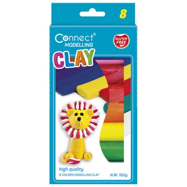 CONNECT Plastelin, 8 boja