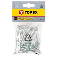 TOPEX Zakovice aluminijske, 4 × 8 mm, 50 kom