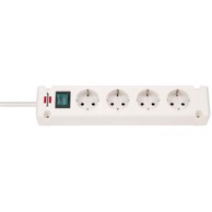 NEDIS Bremounta produžni kabel s 4 izlaza (višestruka utičnica s utičnicom od 90°, produžni kabel s mogućnošću montaže i kabelom od 1,5 m) bijeli tip f