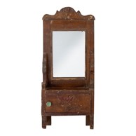 BLOOMINGVILLE Zidno ogledalo s okvirom od masivnog drveta 17,5x43 cm Sehar