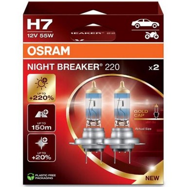 OSRAM Halogena žarulja Night Breaker 220, H7, 2 komada