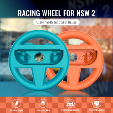 JYS Volan za upravljač, kompatibilan s Nintendo Switch 2, plava/narančasta